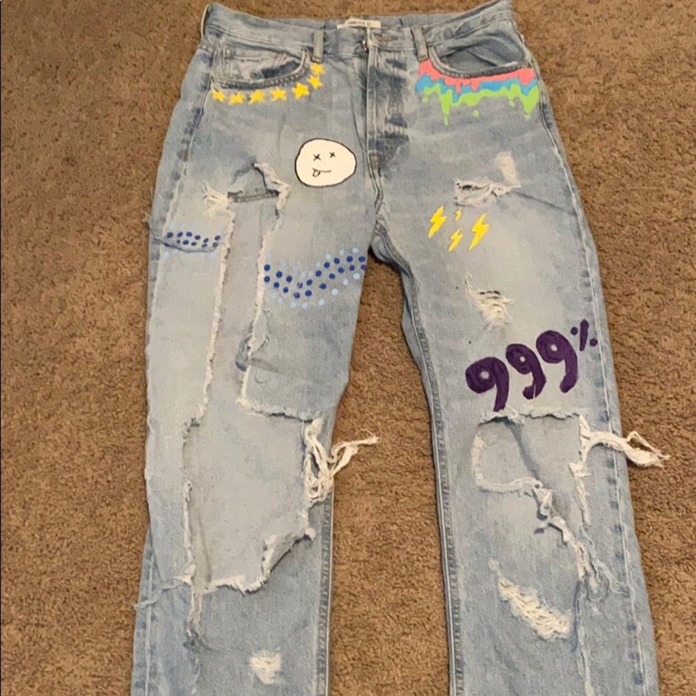 Painted jeans